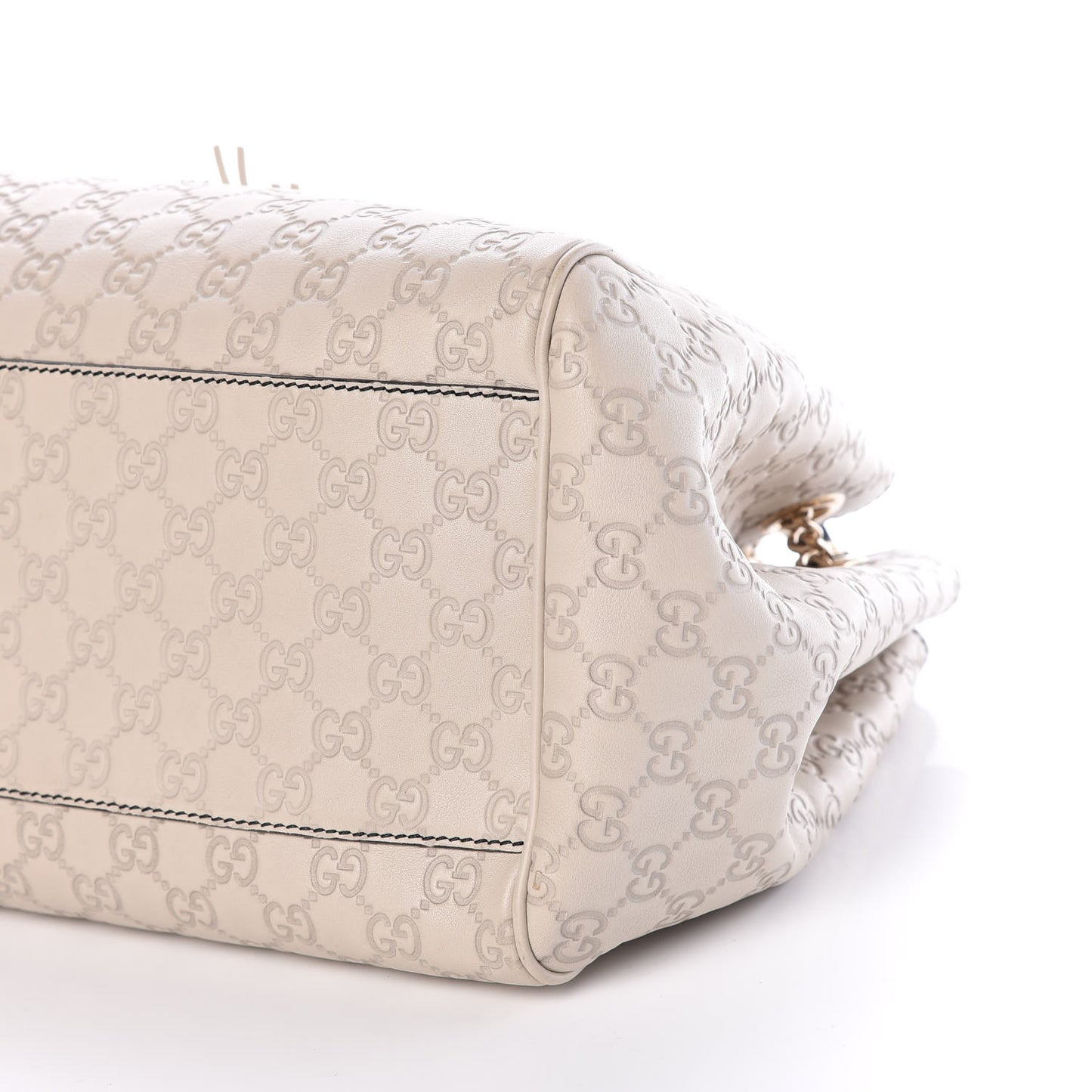 Guccissima Signature Medium Emily Shoulder Bag Mystic White