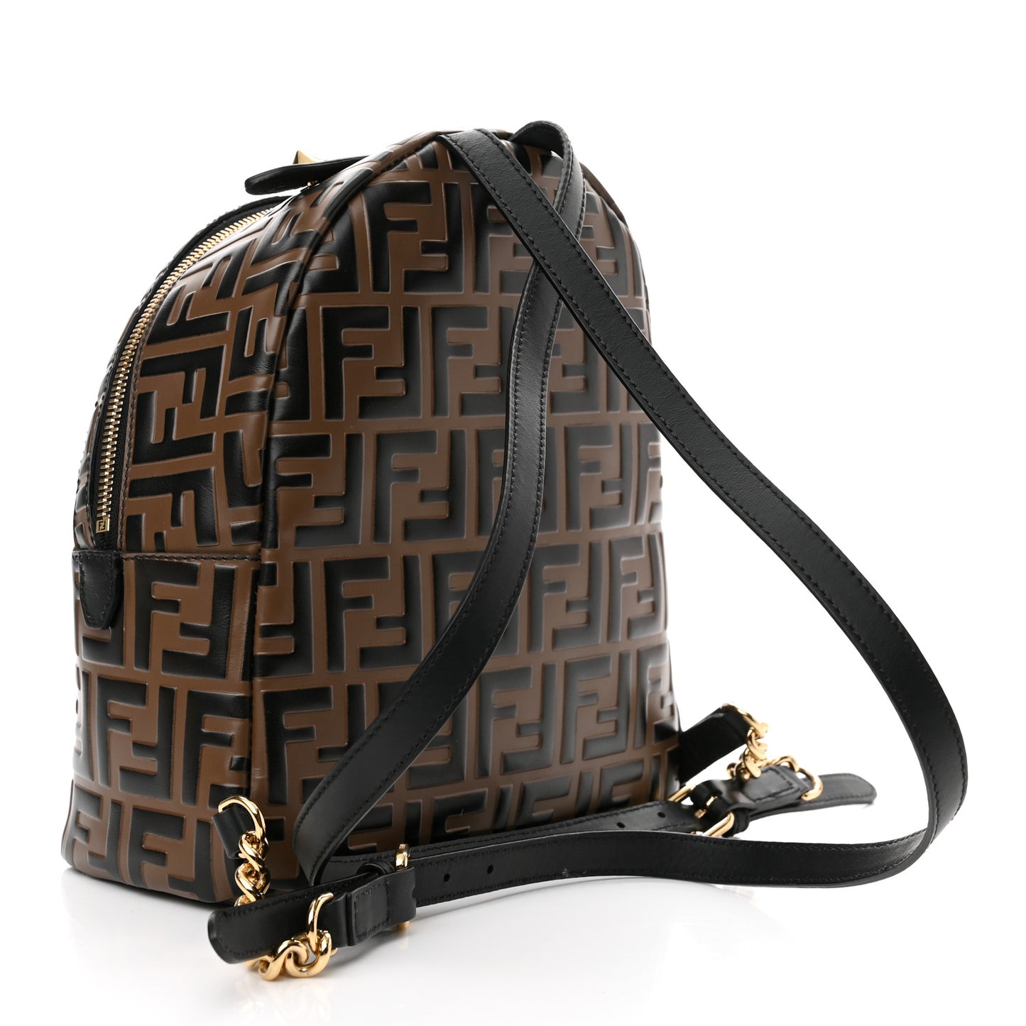 Vitello Bi-Color FF 1974 Embossed Mini Backpack Maya Black