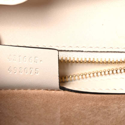 Gucci Calfskin Web Medium Sylvie Top Handle Bag White 7 of 10