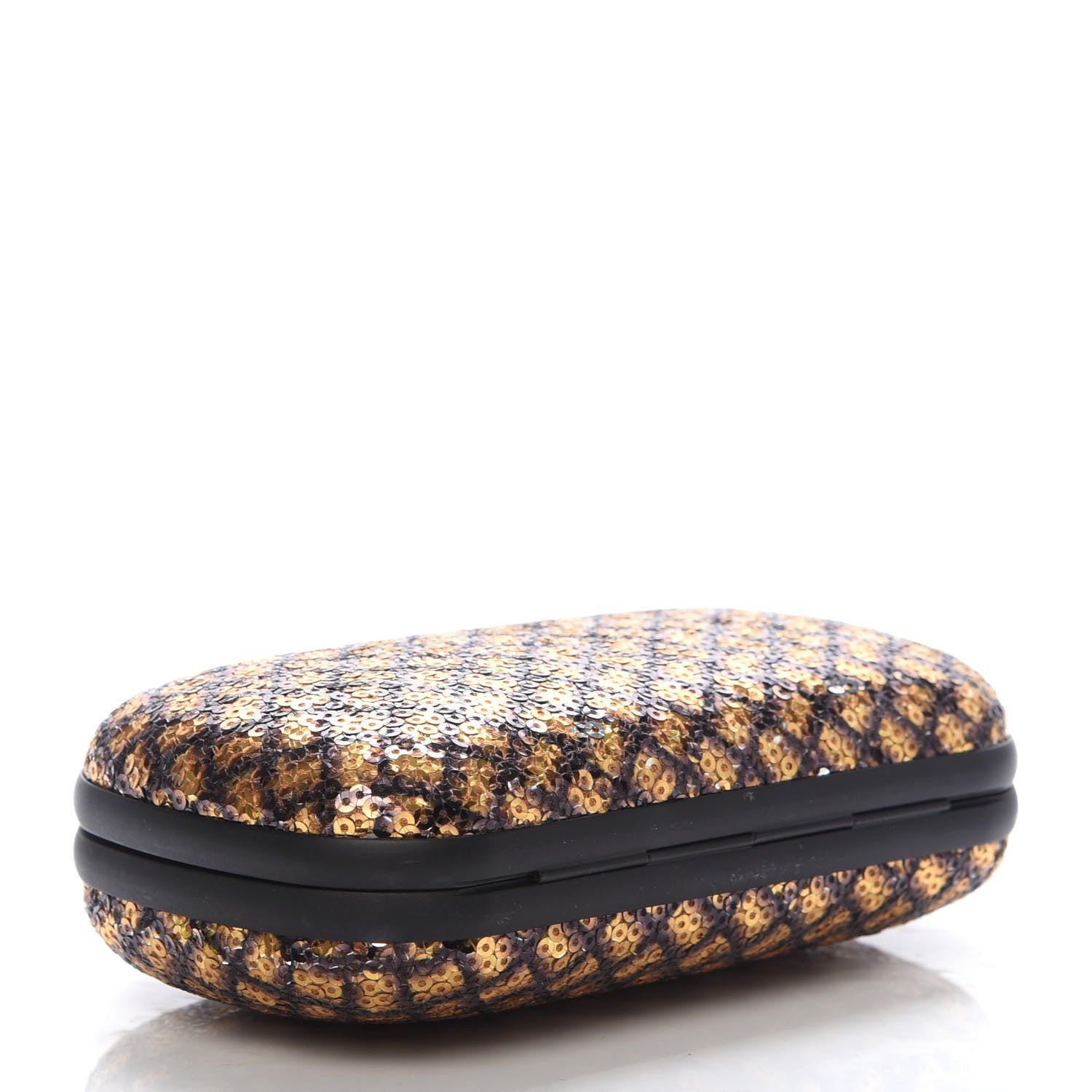 Bottega Veneta Metallic Paillettes Sequin Intrecciato Knot Clutch 4 of 6