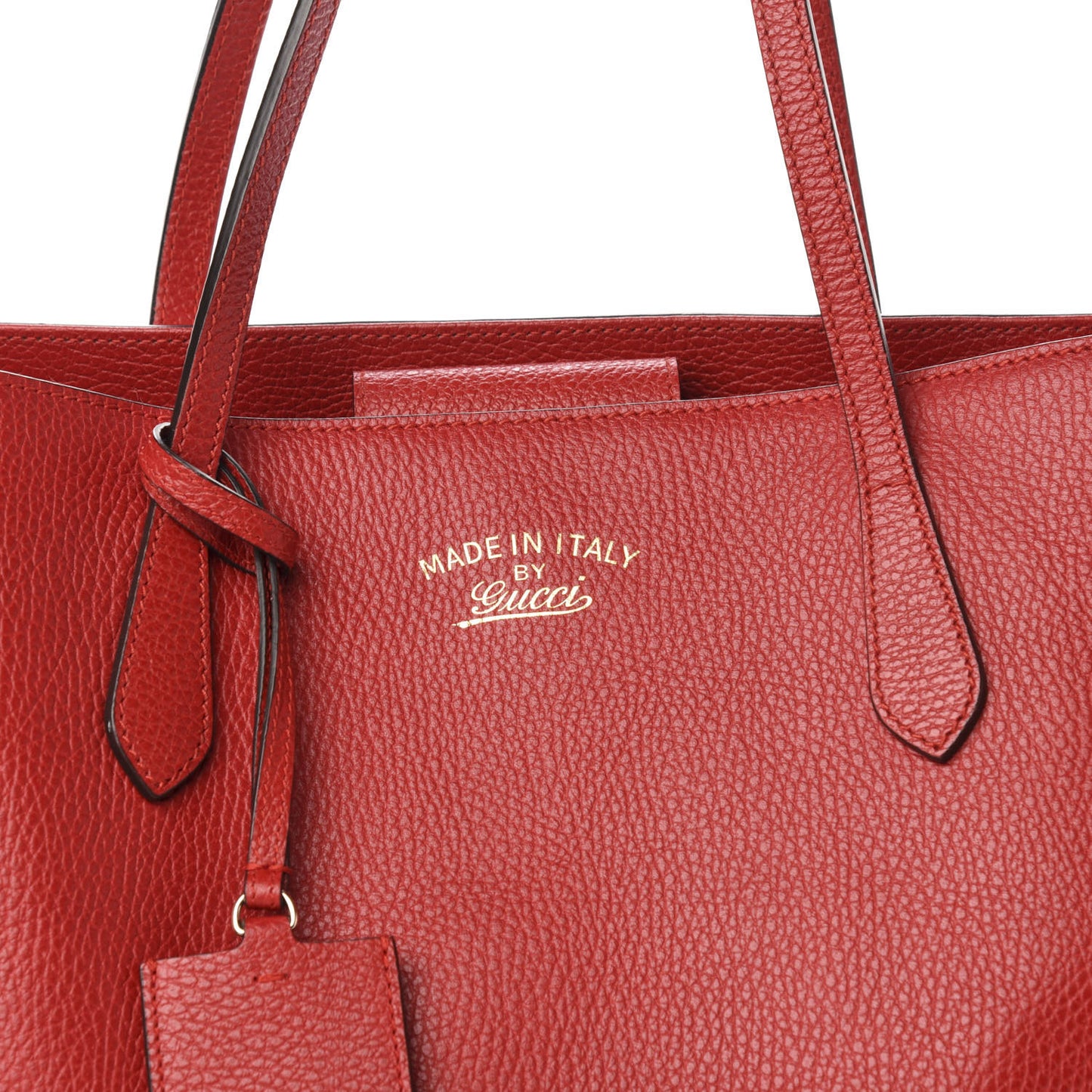 Dollar Calfskin Medium Swing Tote Red