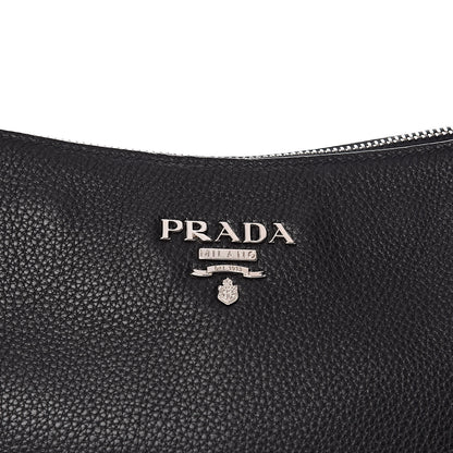 Prada Vitello Daino Shoulder Bag Black 11 of 11