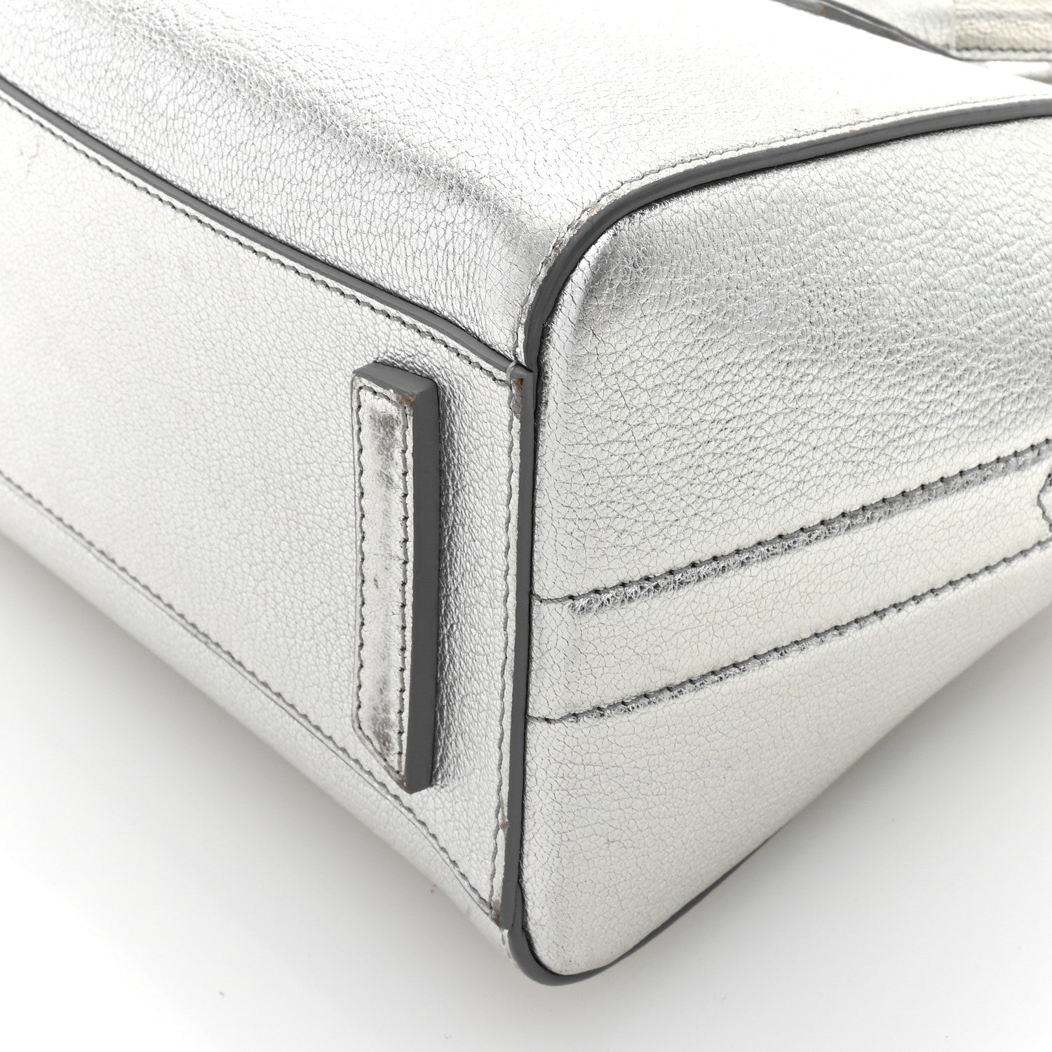 Givenchy Metallic Sugar Goatskin Mini Antigona Silver 10 of 10
