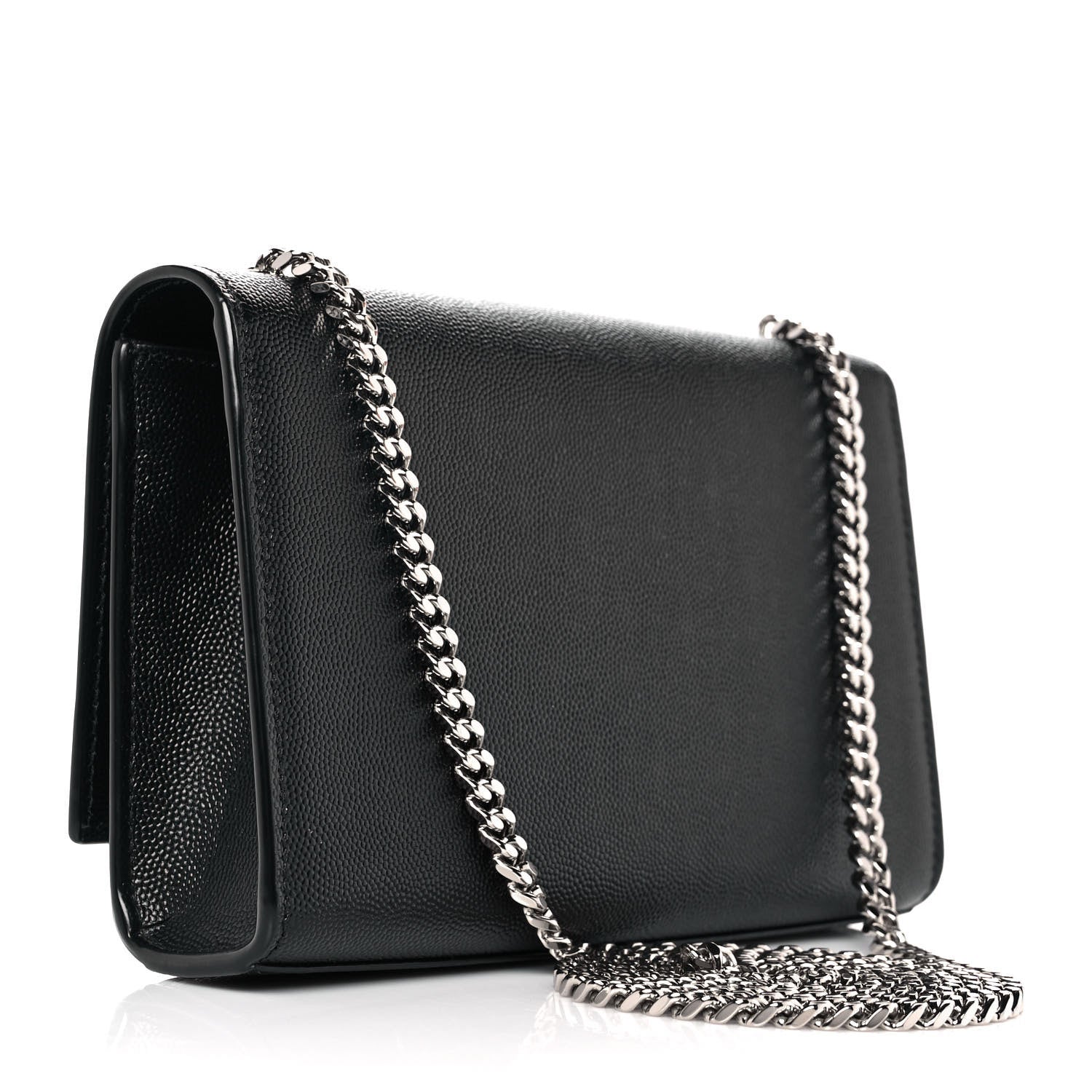 Saint Laurent Grain De Poudre Small Monogram Kate Satchel Black 3 of 9