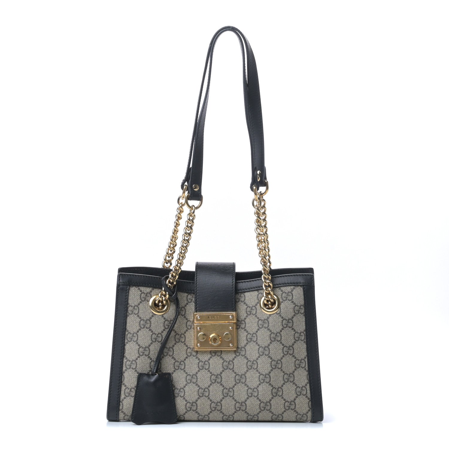 Gucci GG Supreme Monogram Small Padlock Tote Black 1 of 9