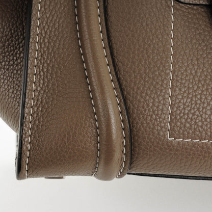 Celine Drummed Calfskin Mini Luggage Souris 6 of 10