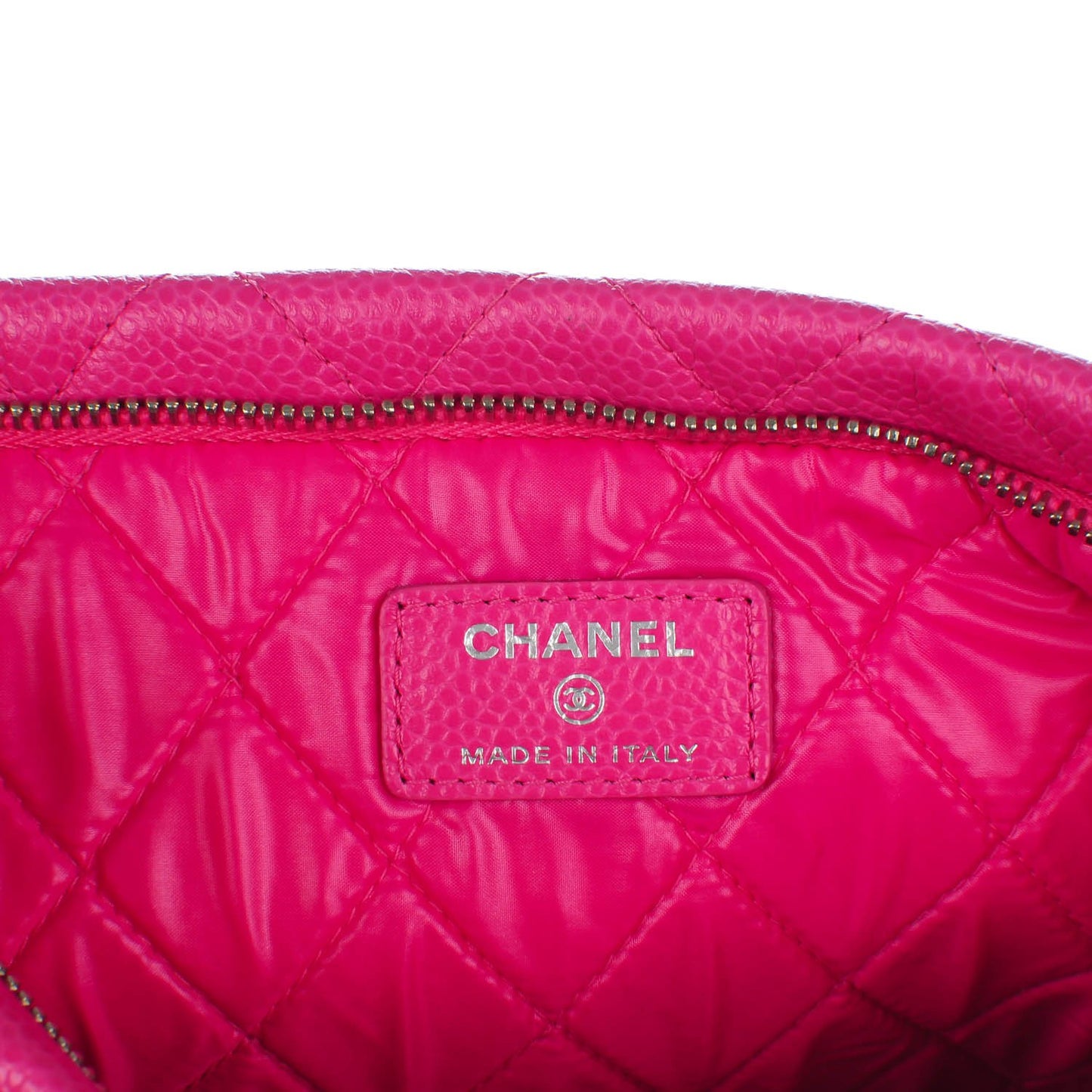 Caviar Quilted CC Beauty Clutch Pink
