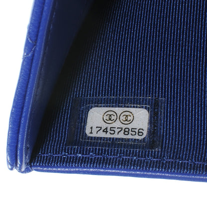 Chanel Lambskin Quilted Yen Wallet Bright Blue 7 of 8