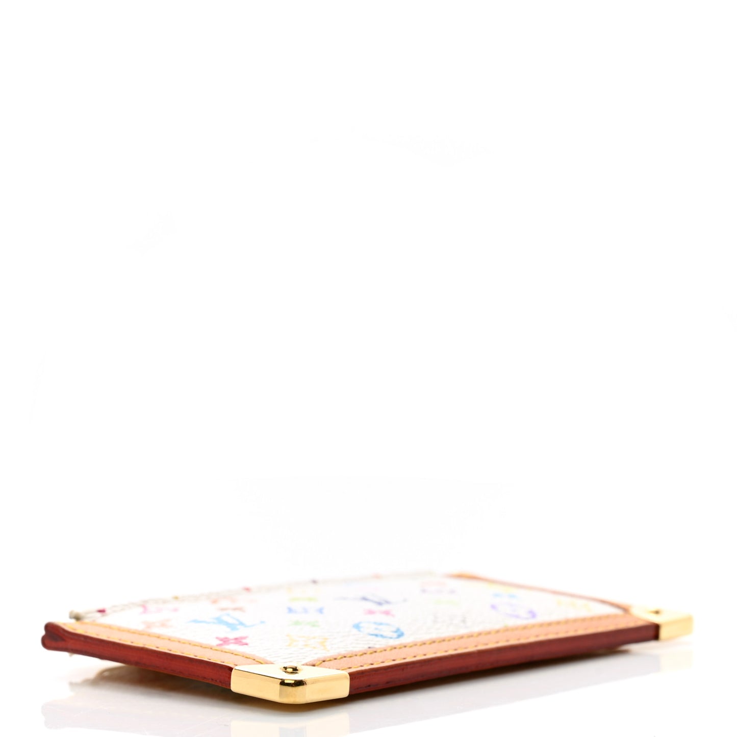 Monogram Multicolor Key Pouch White