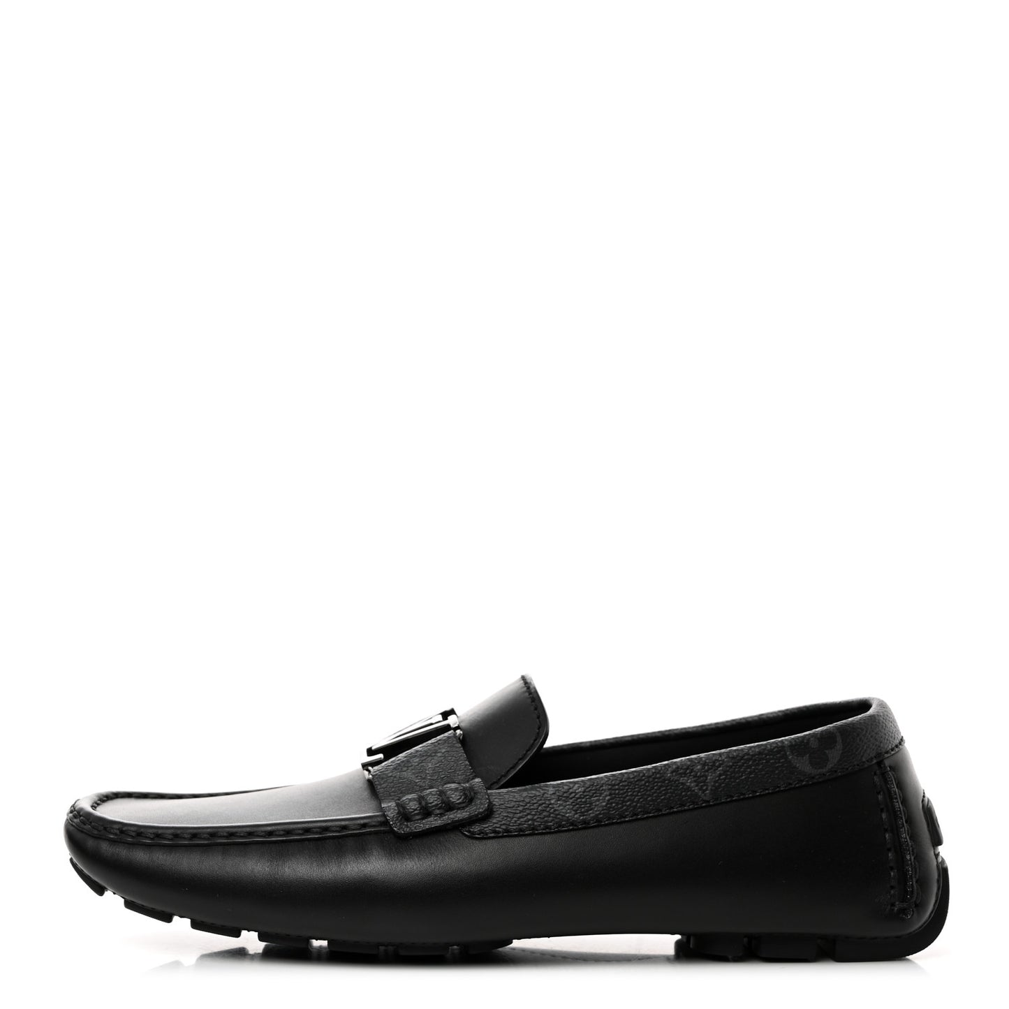 Calfskin Monogram Mens Monte Carlo Mocassin Loafers 8.5 Black