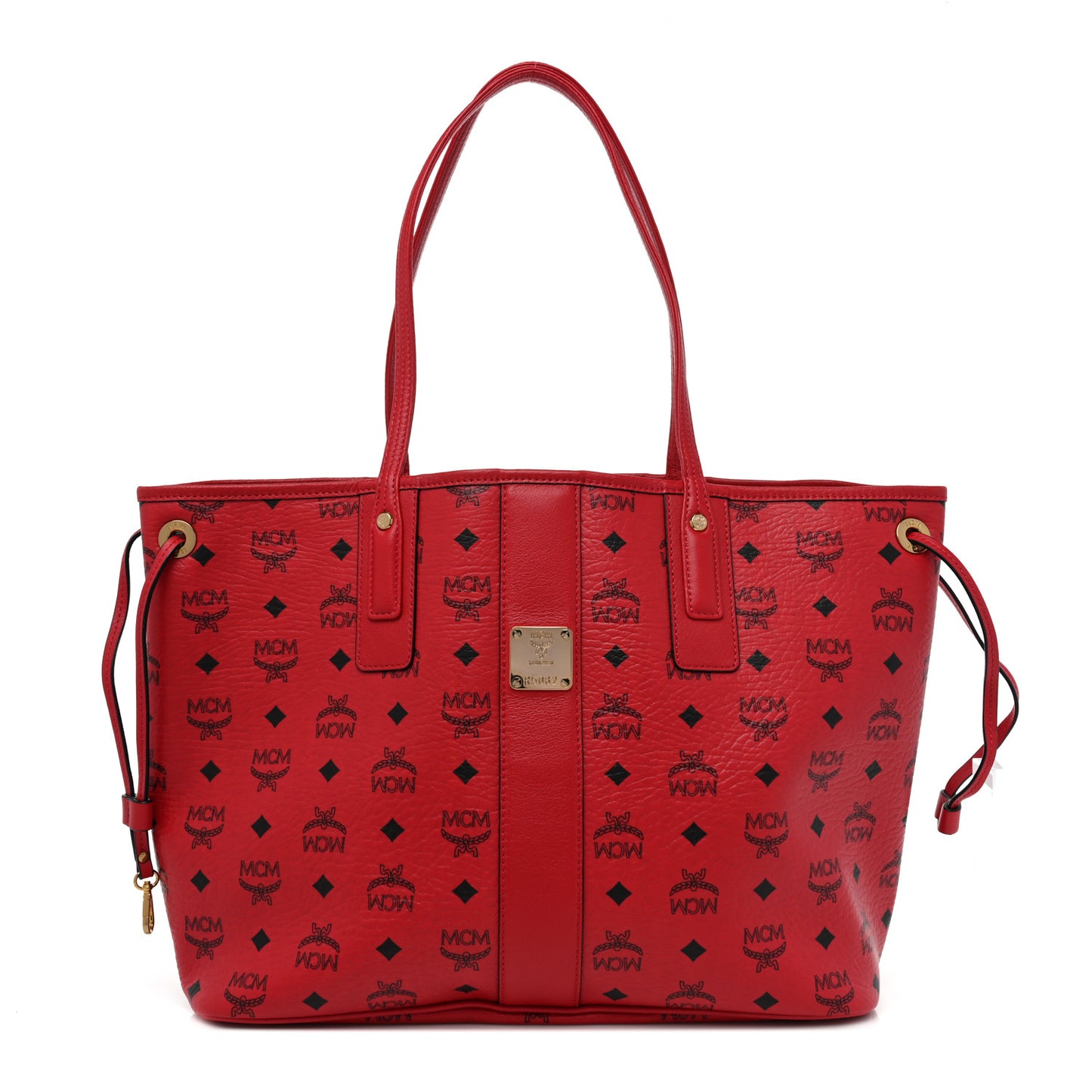 Visetos Medium Liz Reversible Shopper Tote Ruby Red