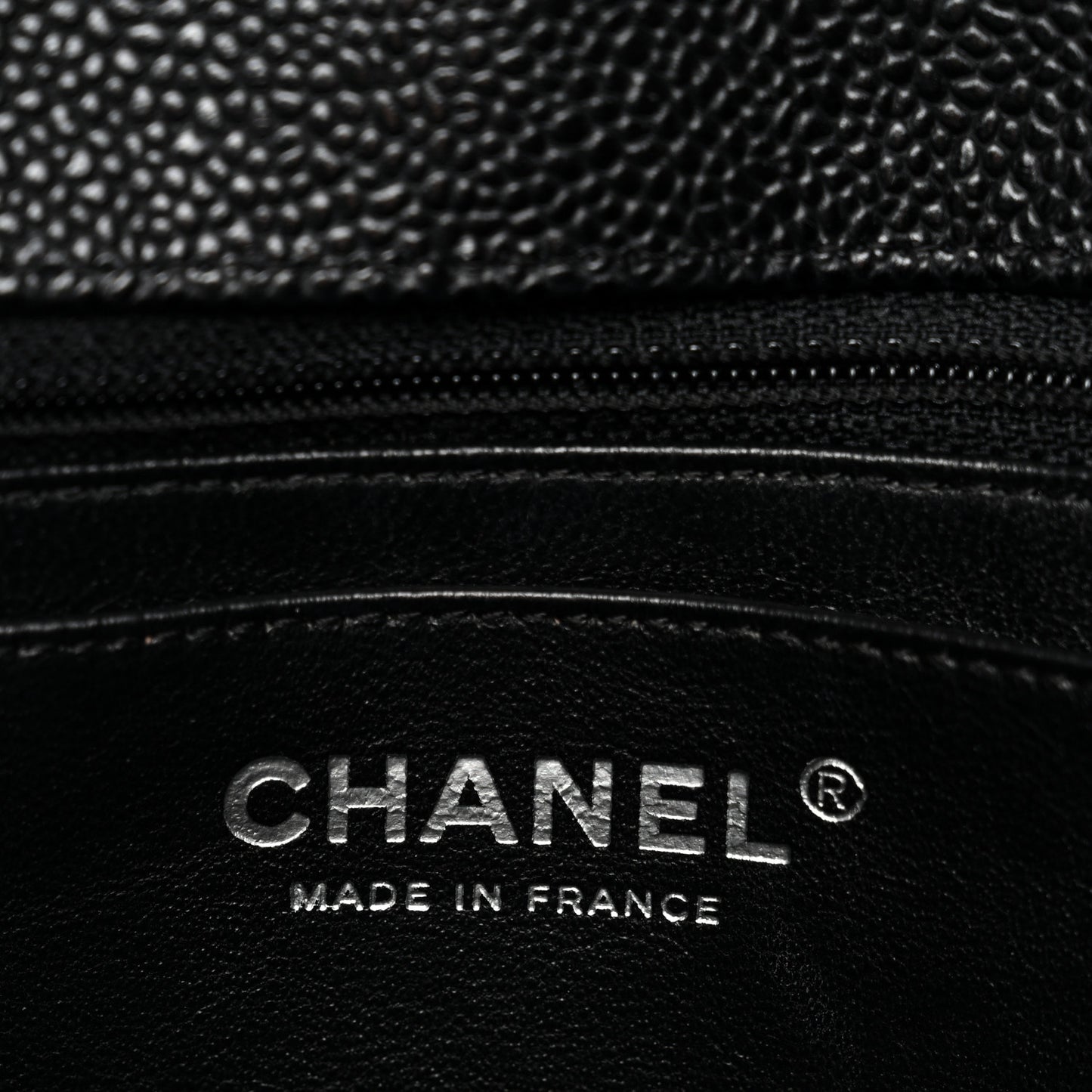 Caviar Quilted Jumbo Single Flap Black Black