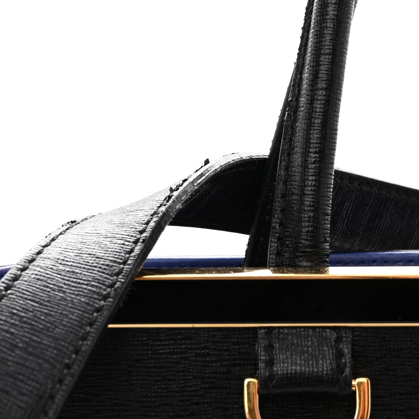 Vitello Elite Bi-Color Regular 2Jours Tote Black