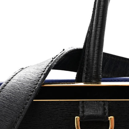 Fendi Vitello Elite Bi-Color Regular 2Jours Tote Black 10 of 14