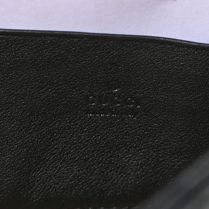 Gucci Calfskin Matelasse Mini Pearly GG Marmont Chain Wallet Black 6 of 10