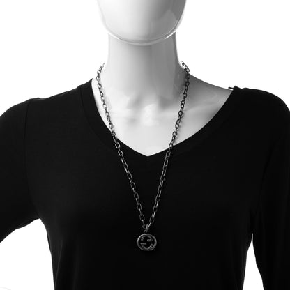 Gucci Sterling Silver Small Interlocking G Pendant Necklace 2 of 7