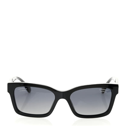 Chanel Acetate Polarized Square Sunglasses 5417 Black 2 of 7