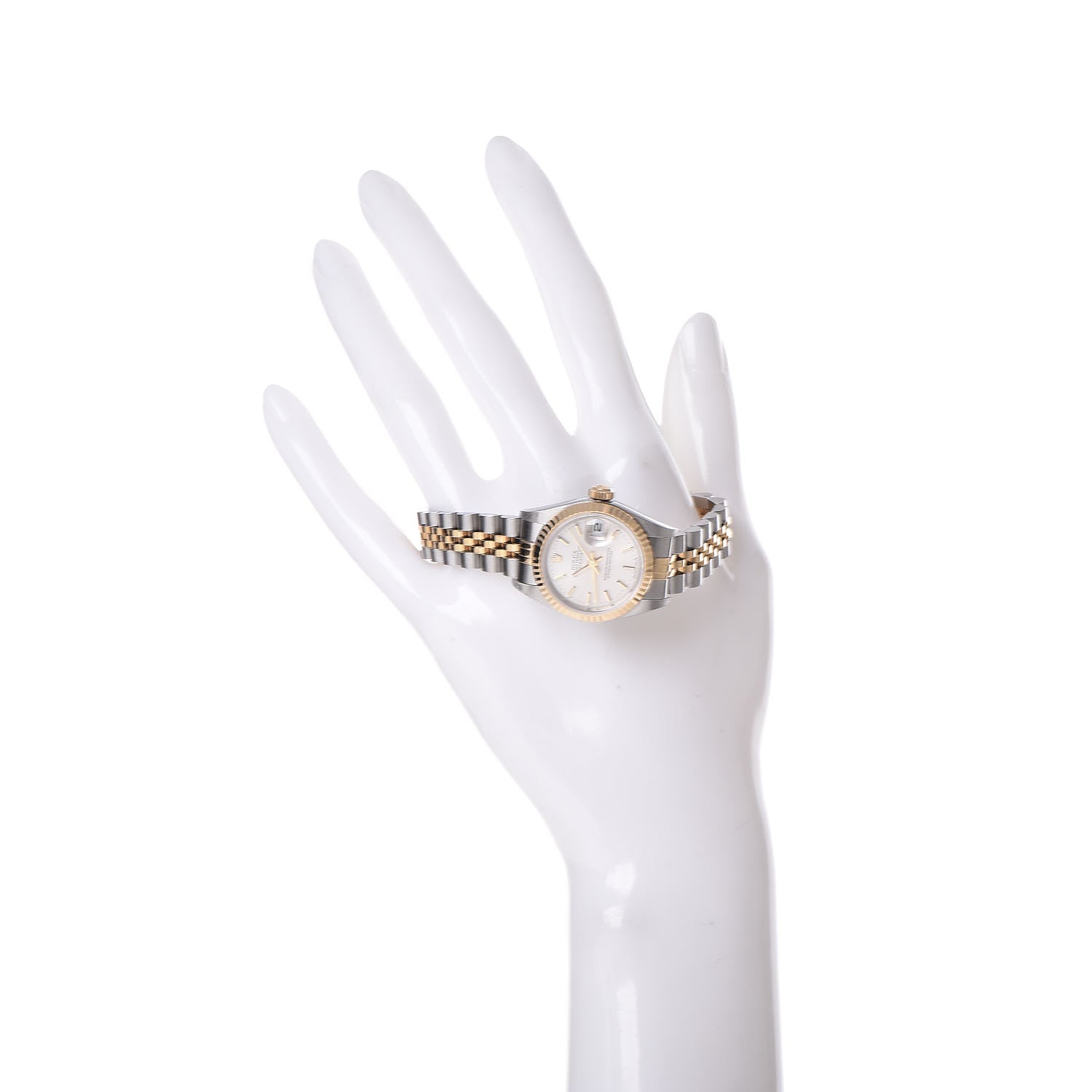 Rolex Stainless Steel 18K Yellow Gold 26mm Oyster Perpetual Datejust Watch Silver 79173 2 of 8