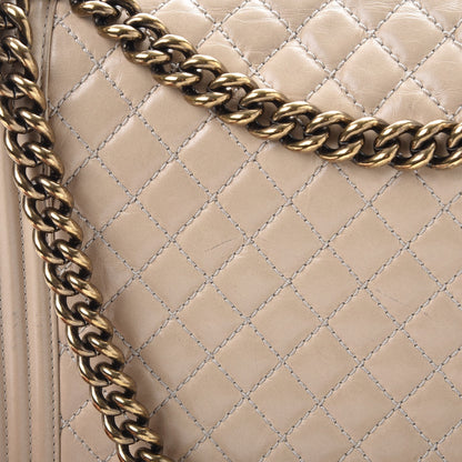 Chanel Calfskin Quilted Large Boy Flap Beige 10 of 19