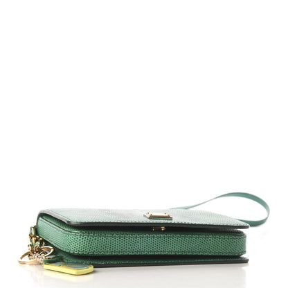 Dolce & Gabbana Iguana Calfskin Embossed Crossbody Bag Green 4 of 9