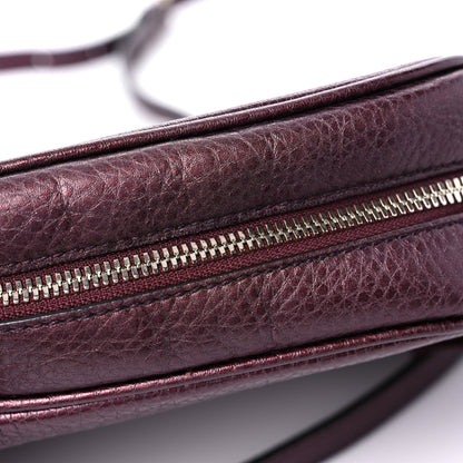 Gucci Metallic Pebbled Calfskin Small Soho Disco Bag Burgundy 17 of 17