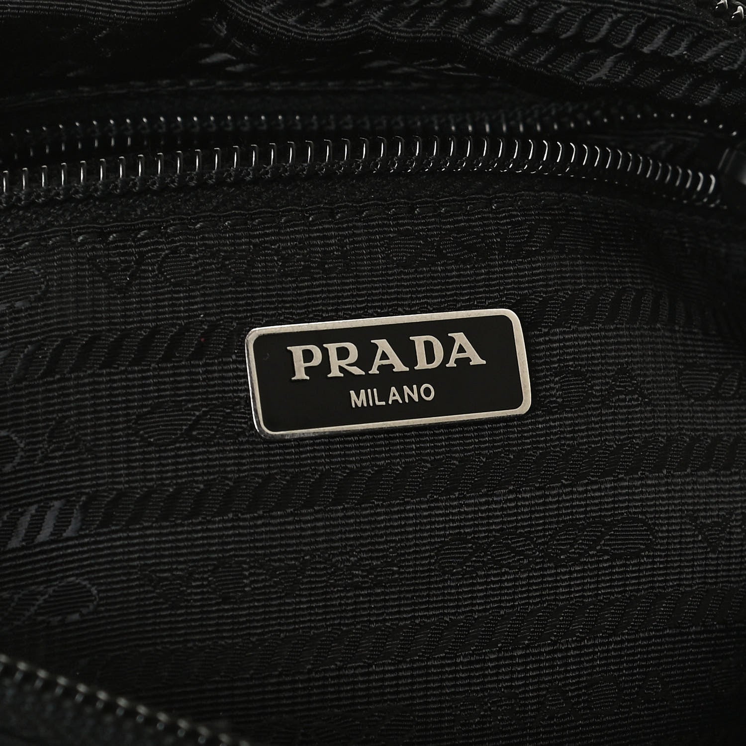 Prada Tessuto Nylon Saffiano Wristlet Black 6 of 14