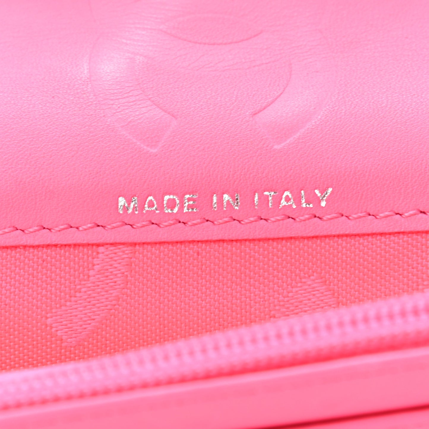 Calfskin Quilted Cambon Yen Wallet Black