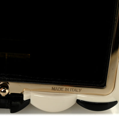 Chanel Resin Pearl Crystal Popcorn Bucket Minaudiere Black White Pink 7 of 12
