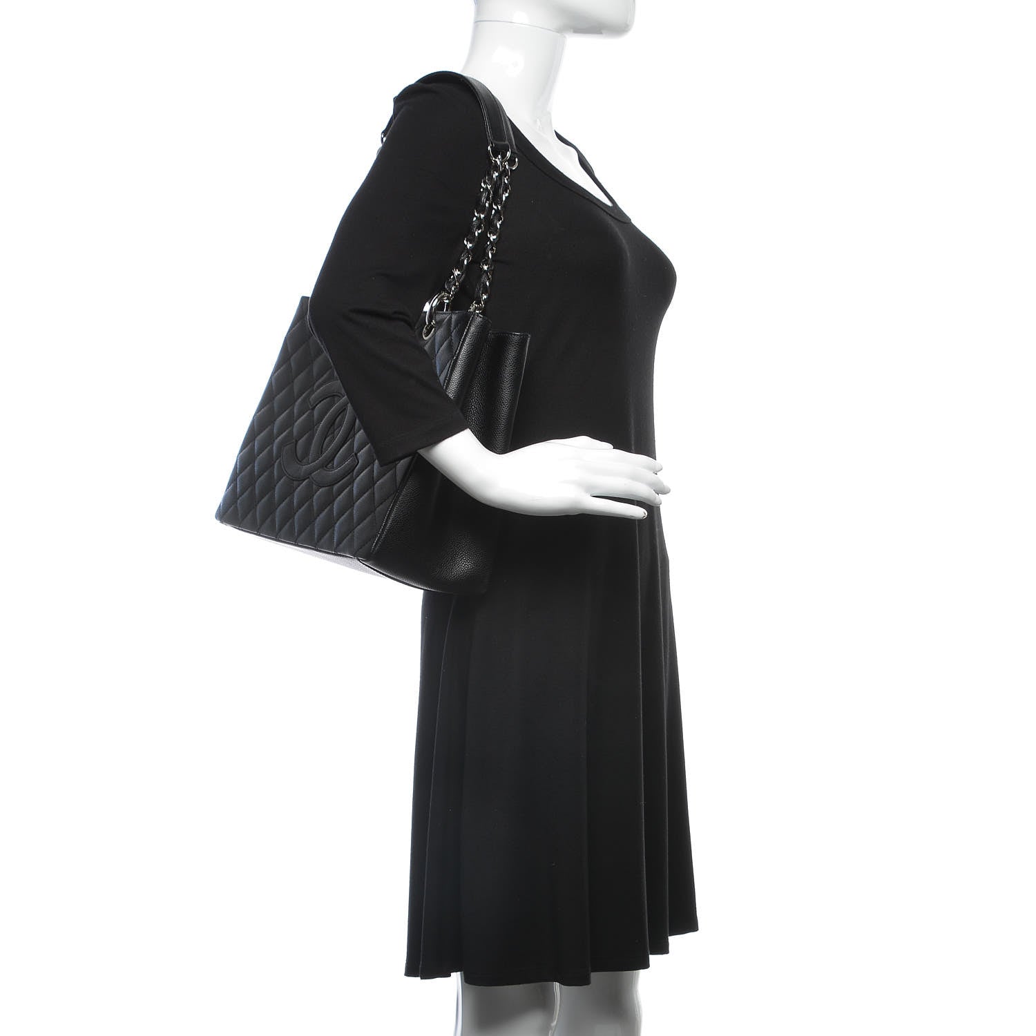 Chanel Caviar Quilted Grand Shopping Tote GST Black 2 of 8