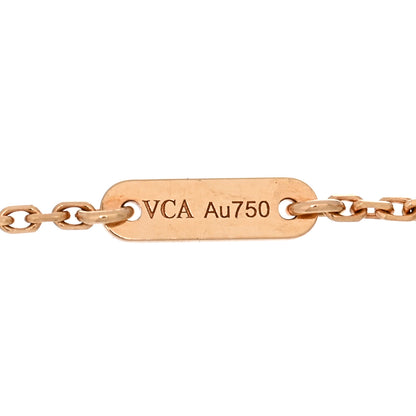 Van Cleef & Arpels 18K Rose Gold Carnelian Sweet Alhambra Bracelet 3 of 5