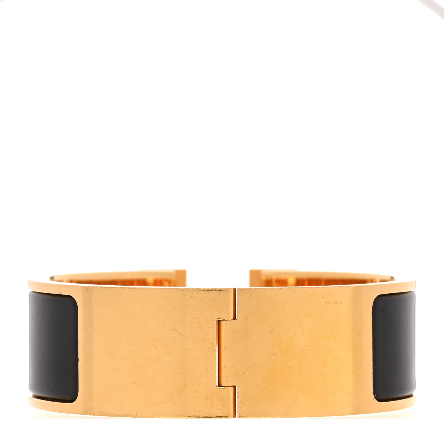 Hermes Enamel Wide Clic Clac H Bracelet PM Black 3 of 4