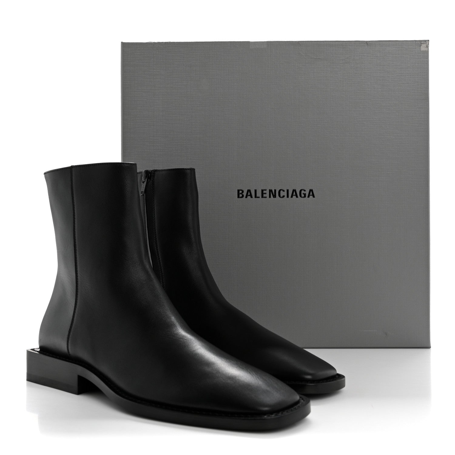 Balenciaga Calfskin Soft Rim Ankle Booties 40 Black 10 of 10
