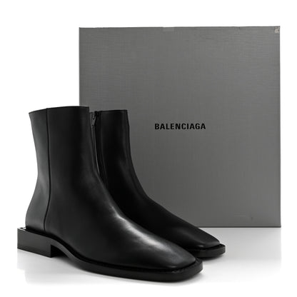 Balenciaga Calfskin Soft Rim Ankle Booties 40 Black 10 of 10