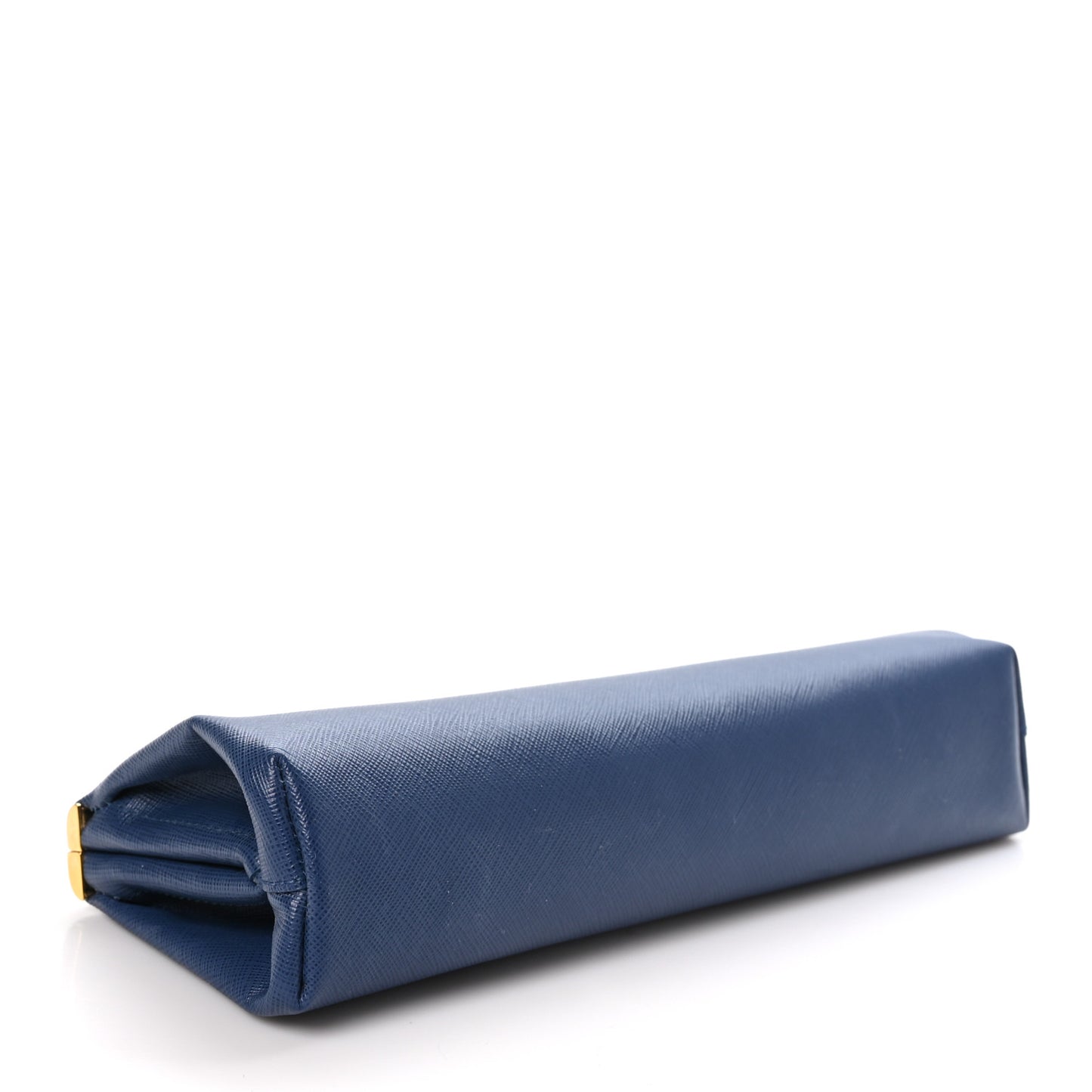 Saffiano Lux East West Frame Clutch Cobalto