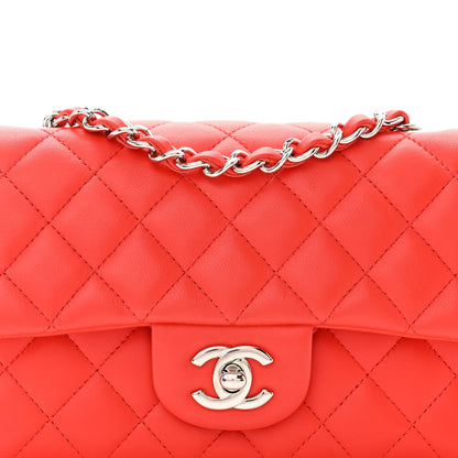Chanel Lambskin Quilted Mini Rectangular Flap Red 8 of 12