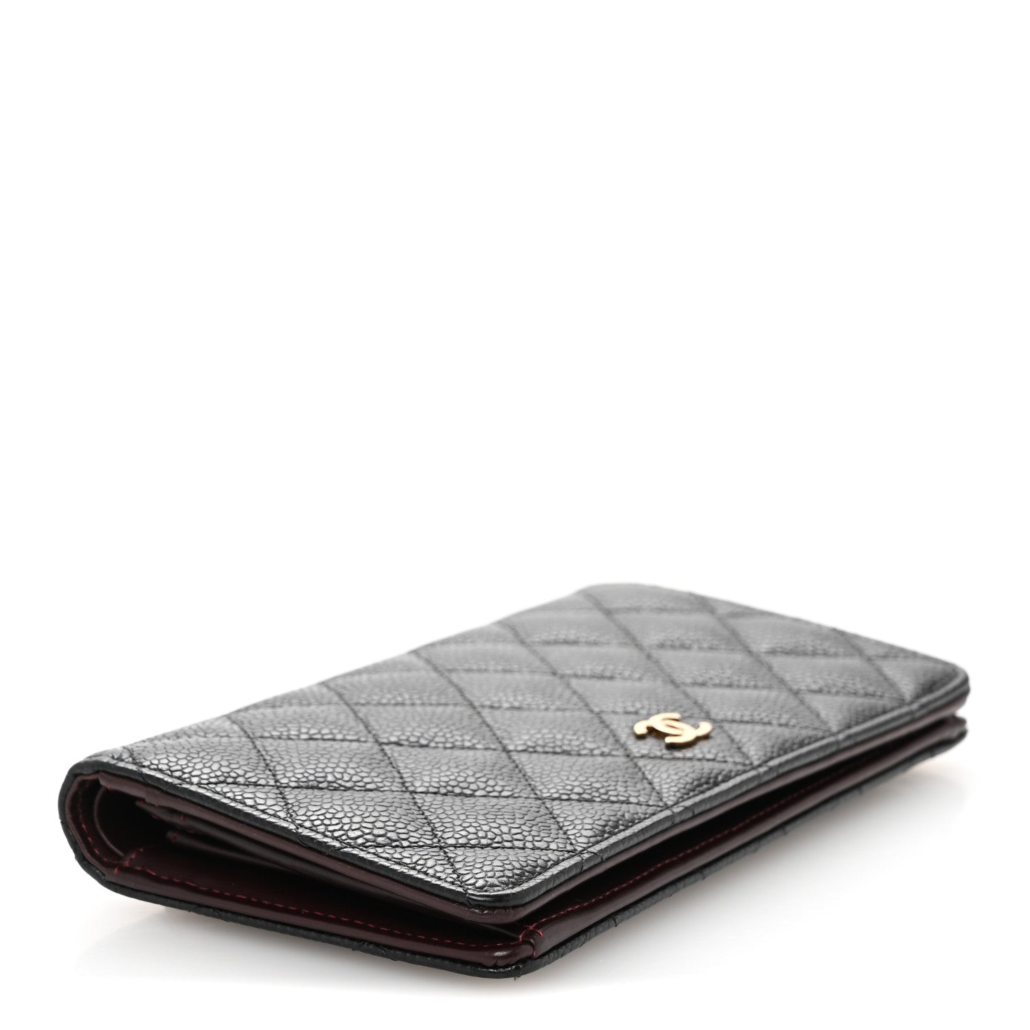 Chanel Caviar Quilted Yen Wallet Black 4 of 10
