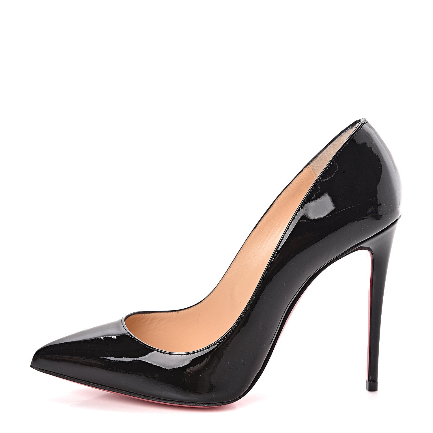 Christian Louboutin Patent Pigalle Follies 100 Pumps 37.5 Black 1 of 8