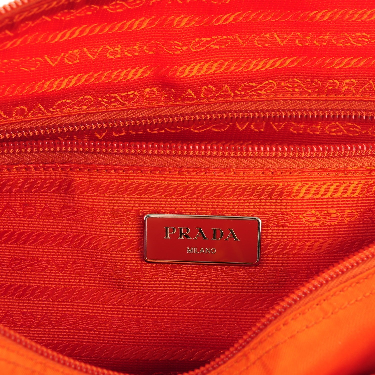 Prada Nylon Vela Messenger Bag Papaya 6 of 8