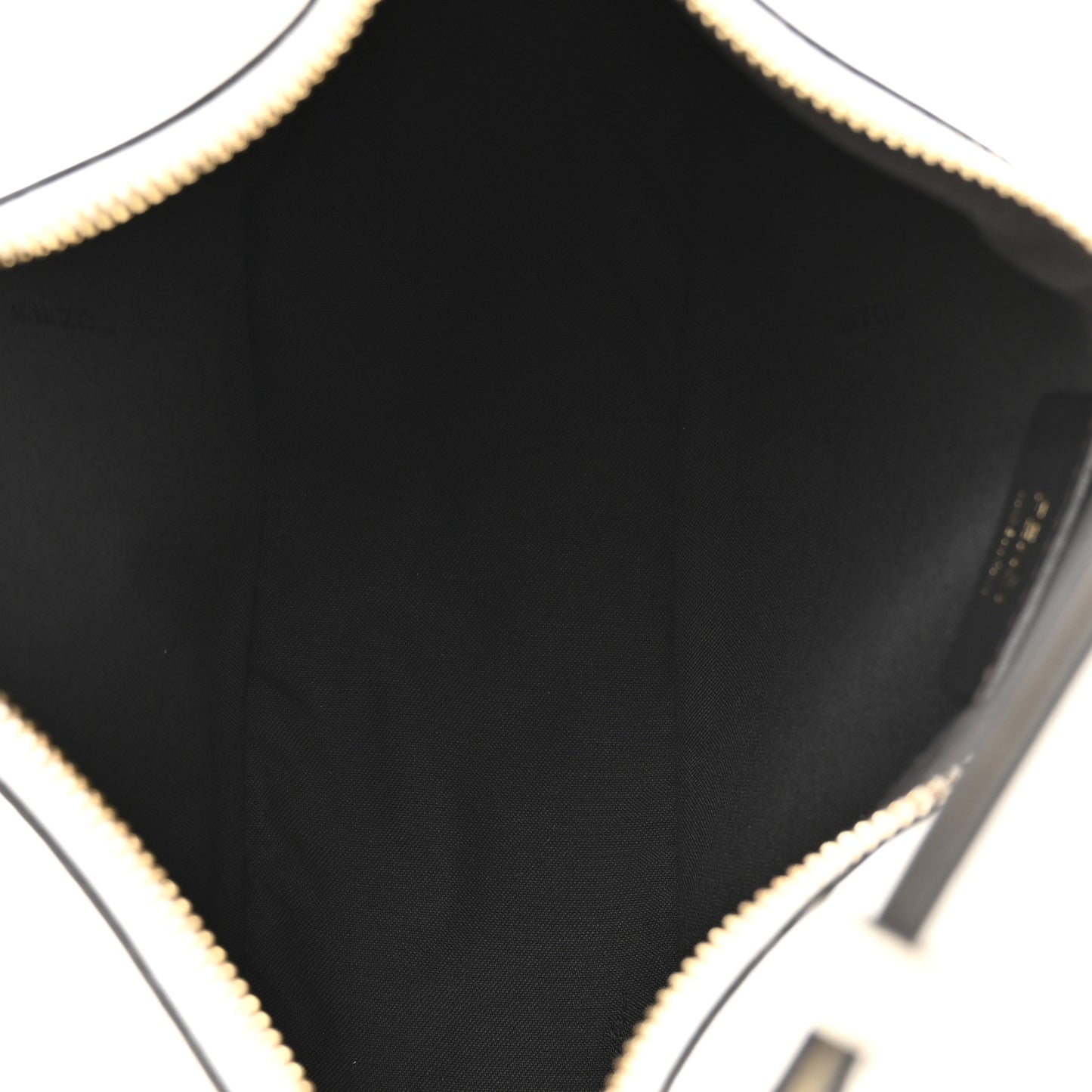 Vitello Grace Matte Small Fendigraphy Hobo Bag White Ice