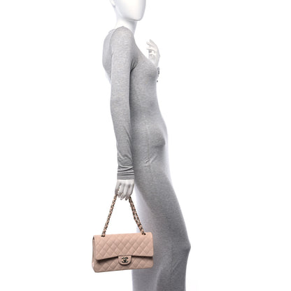 Chanel Caviar Quilted Medium Double Flap Light Beige 2 of 12