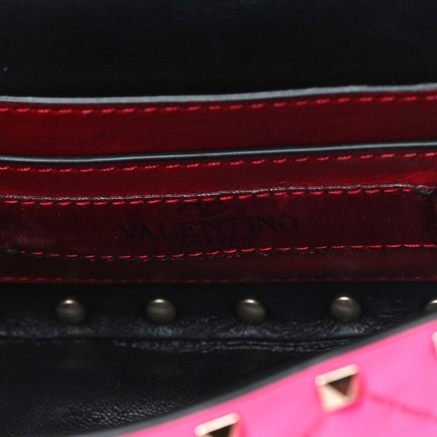 Calfskin Micro Rockstud Spike Shoulder Bag Azalea