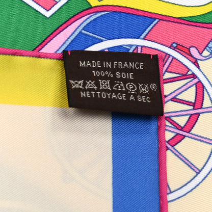Hermes Silk Voitures Exquises Pocket Square Scarf 7 of 8