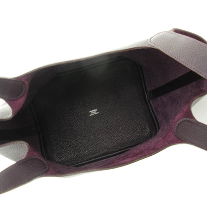 Hermes Taurillon Clemence Picotin 22 MM Raisin 5 of 7