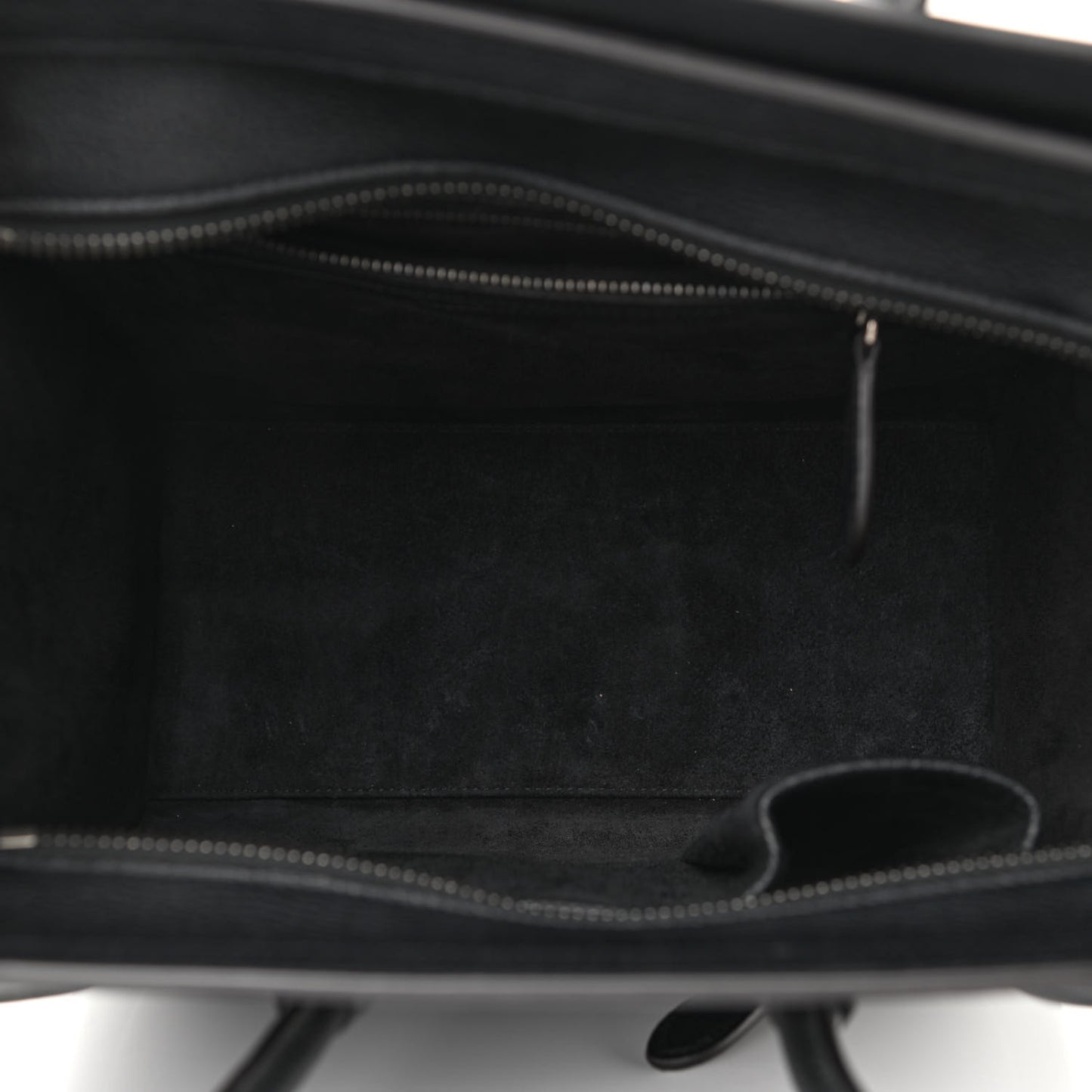 Drummed Calfskin Micro Luggage Black
