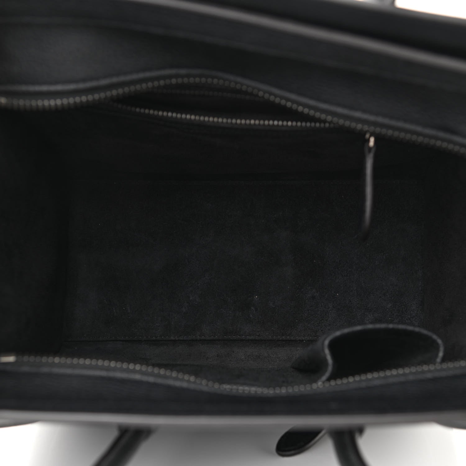 Celine Drummed Calfskin Micro Luggage Black 5 of 11