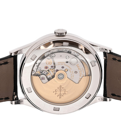 Patek Philippe 18K White Gold Alligator Diamond Bezel 38mm Calatrava Automatic Watch Black 5297G-001 4 of 5