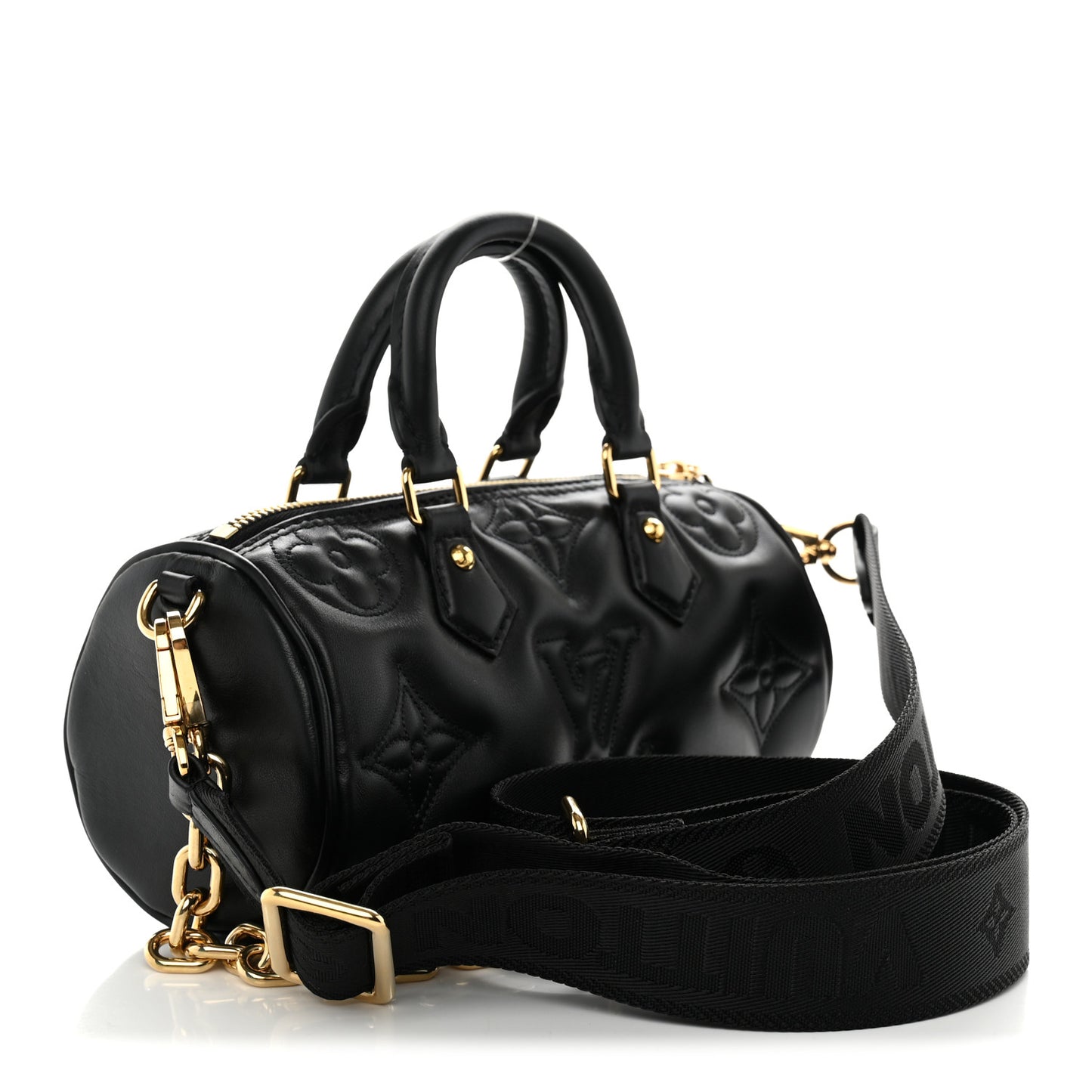 Calfskin Bubblegram Papillon BB Black