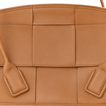 Bottega Veneta Grained Calfskin Maxi Intrecciato Medium Arco Caramel 8 of 11