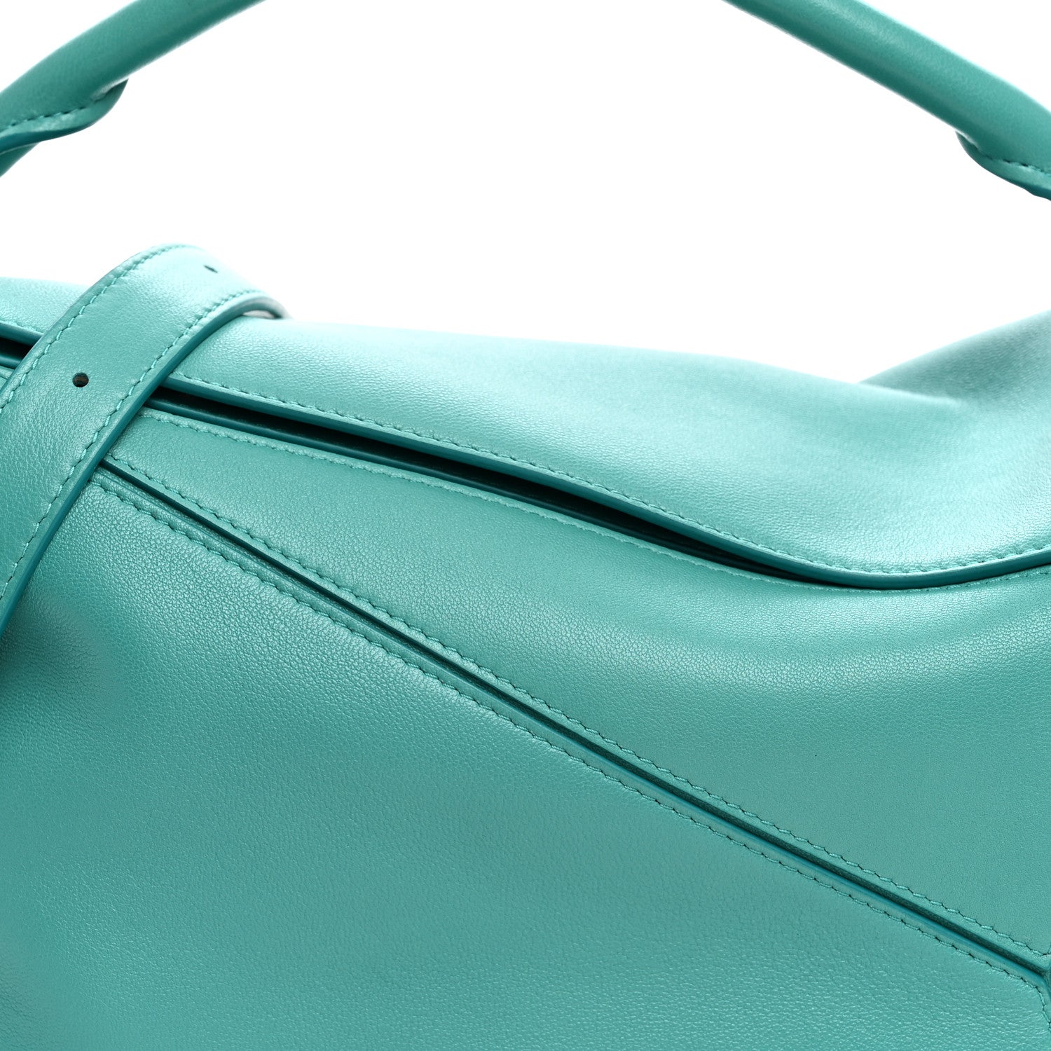 Loewe Nappa Lambskin Small Featherlight Puzzle Bag Aquamarine 7 of 9