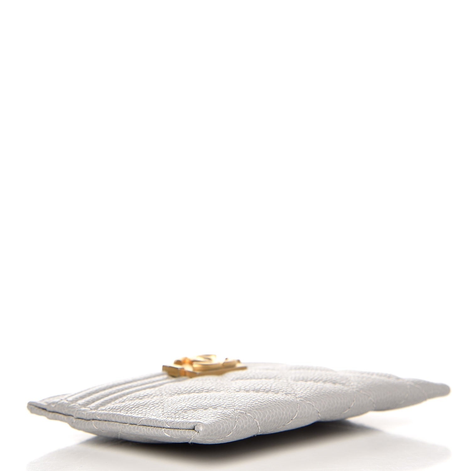 Chanel Caviar Quilted Boy Card Holder Grey 4 of 9